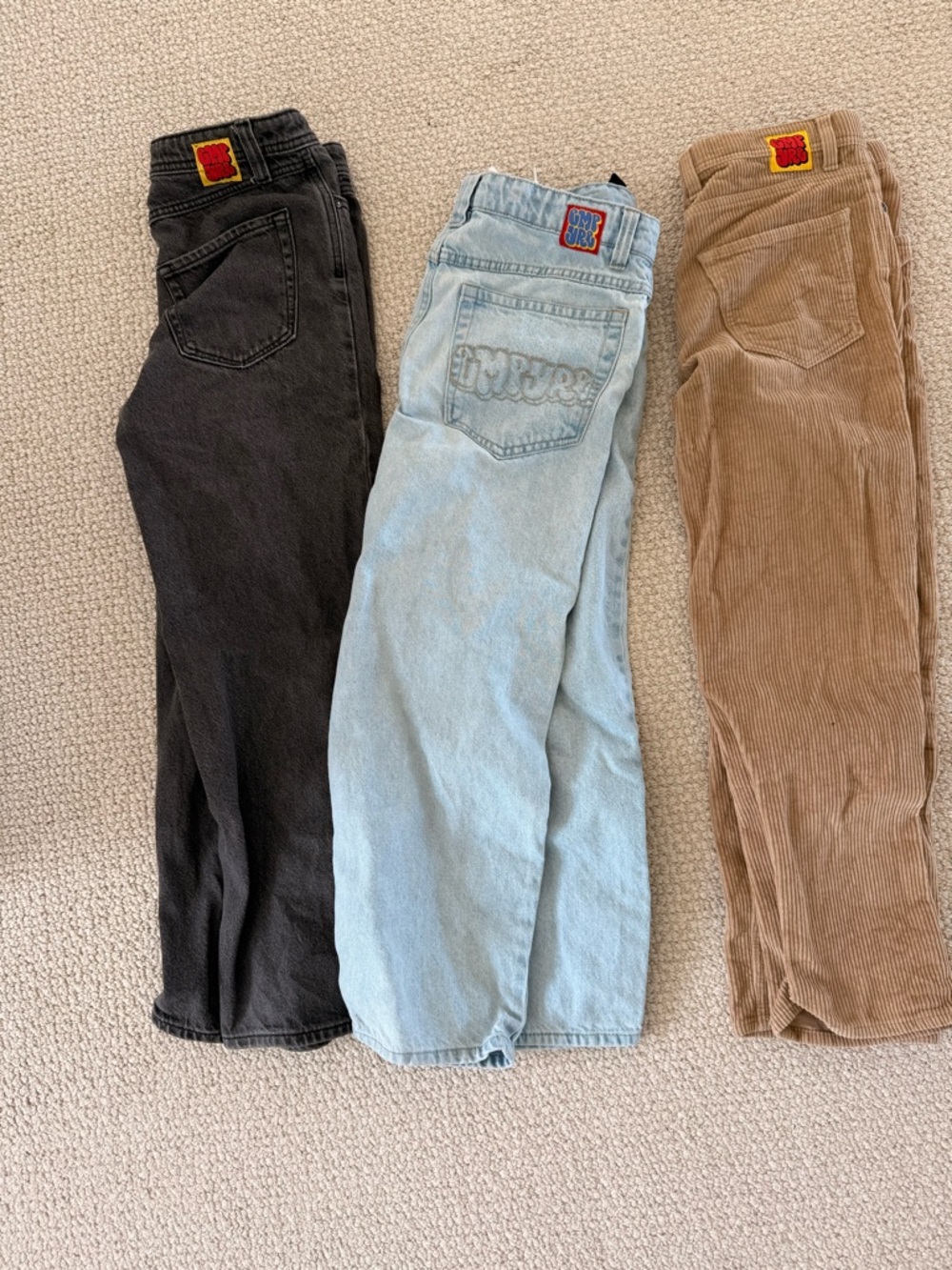 Empyre Kids Jeans Trio - Black, Light Blue, Brown